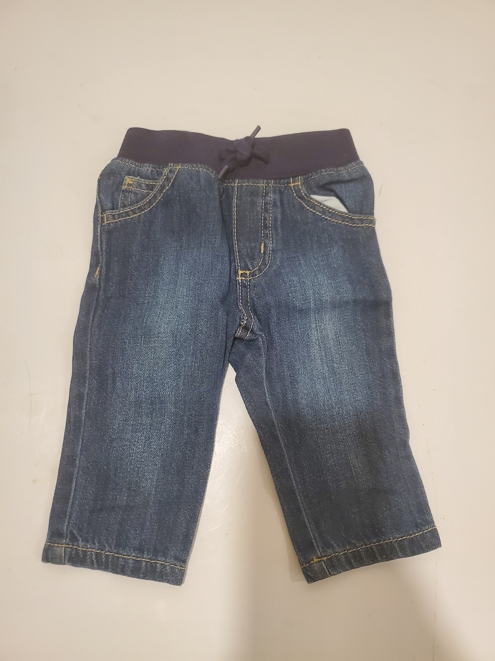 Gymboree 3-6 Month Navy Waistband Dark Blue Pull-On Jeans